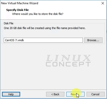 VMware centOS virtual disk name configuration