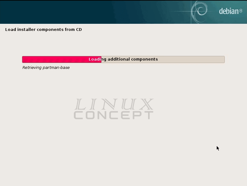 VMware Debian VM load component from CD