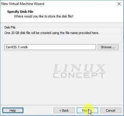 VMware centOS virtual disk name configuration