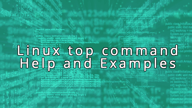 Linux Concept - Linux top command Help and Examples